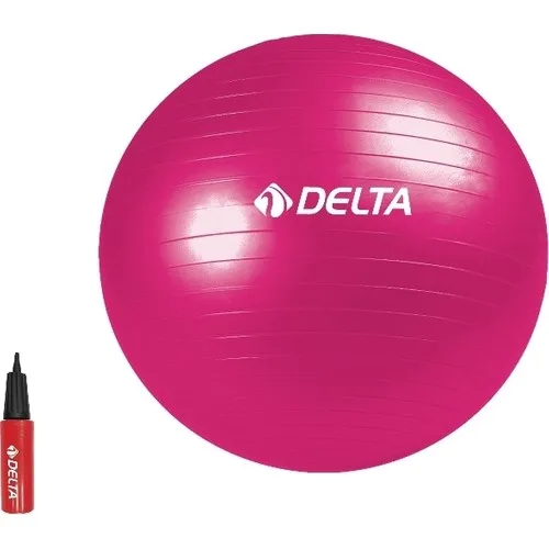 Delta 75 cm Fuchsia Deluxe Pilates Ball + 25 cm Bidirectional Pump