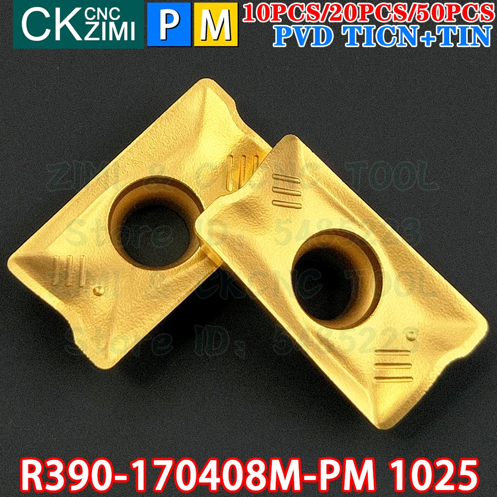 R390-170408M-PM 1025 R390 170408M PM 1025  كربيد إدراج الكتف طحن إدراج أدوات التصنيع باستخدام الحاسب الآلي مخرطة الميكانيكية فهرسة أداة القطع