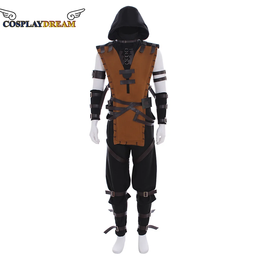 Cosplaydream gra Mortal Kombat X Scorpion przebranie na karnawał Hanzo Hasashi Ninja Fighter pełny kostium Halloween karnawał garnitur