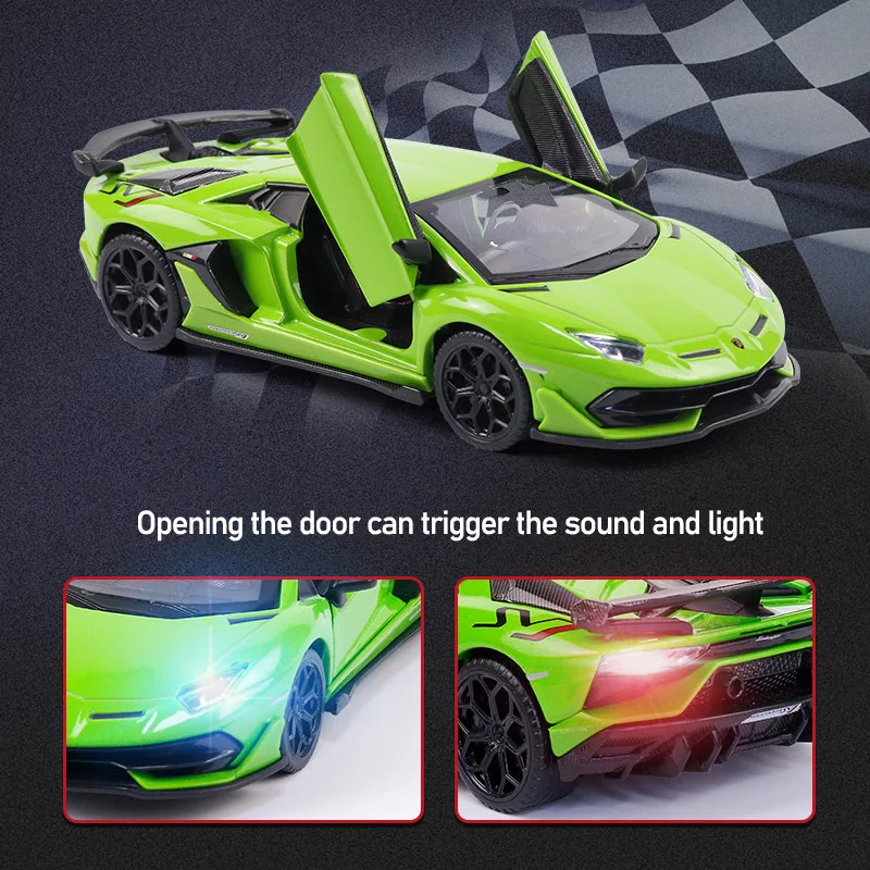 MSZ 1/32 Miniatur Diecast Metall Fahrzeug Modell Sammlerstücke Kid Spielzeug Auto Pull Zurück Offene Tür Simulation Licht Musik Gießt Druck