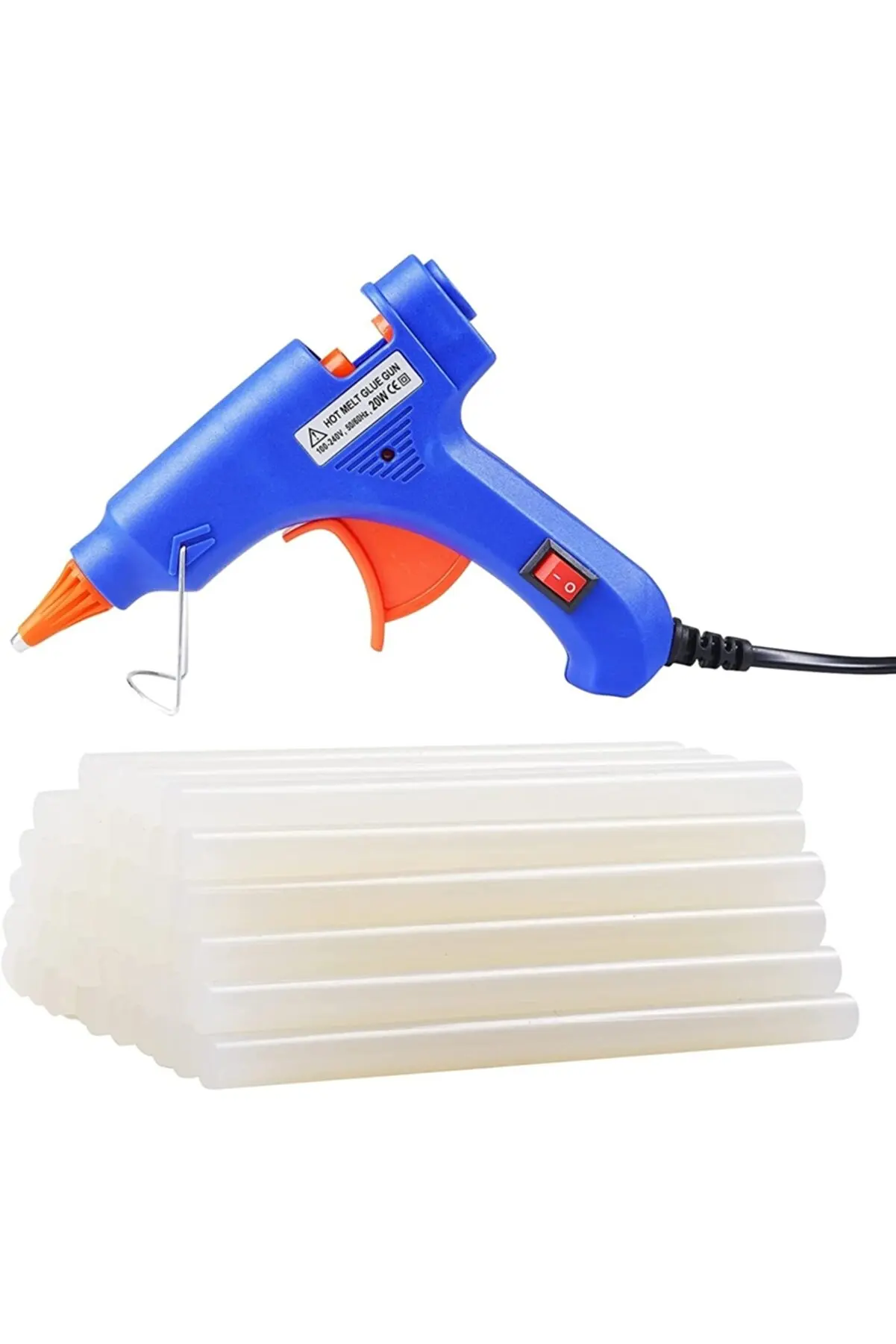 Pistola de pegamento de silicona caliente, productos para el hogar y la Oficina, reparación de pasta rápida y fácil, artesanía artística de 20W y 100W, palo de silicona de 10 piezas