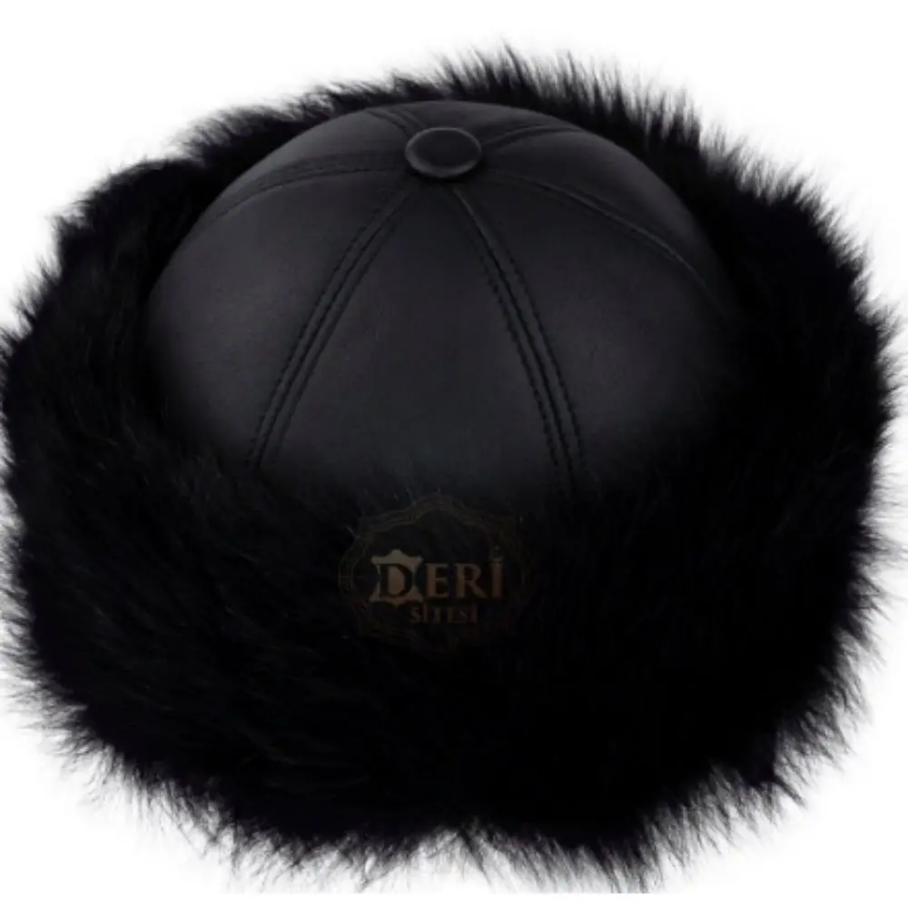 

Round Warm Sheepskin Shearlin Leather Hat Sheepskin Hat Turkish Hat Anatolian Hat % Original lamb leather hat fur hat