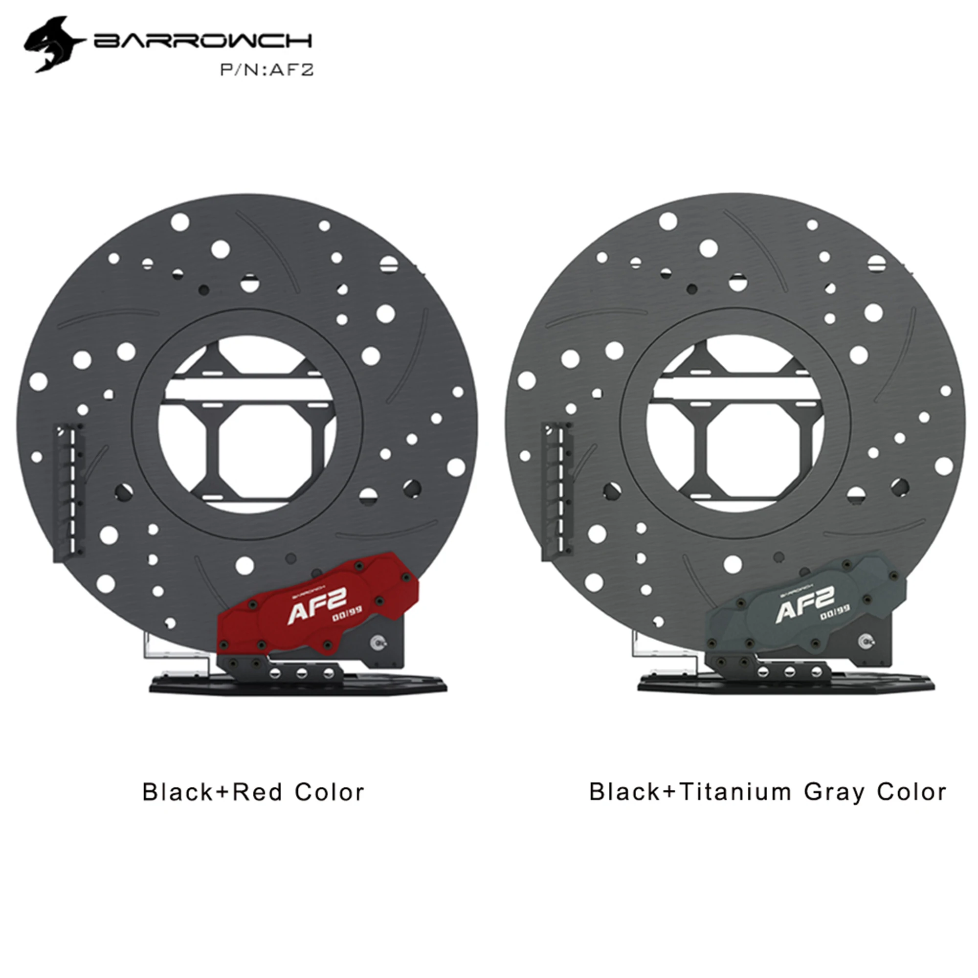 Barrowch AF2 Water Cooling Case EATX/ATX/mATX/ITX With Aluminum Alloy Brake Discs , Gamer DIY PC Water Cooling Open Chassis