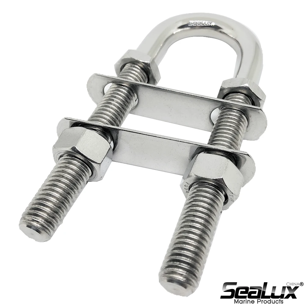 Sealux Marine Grade Stainless Steel 304 Bow Eye U-Bolt for Marine Boat Yacht Accessory Hardware