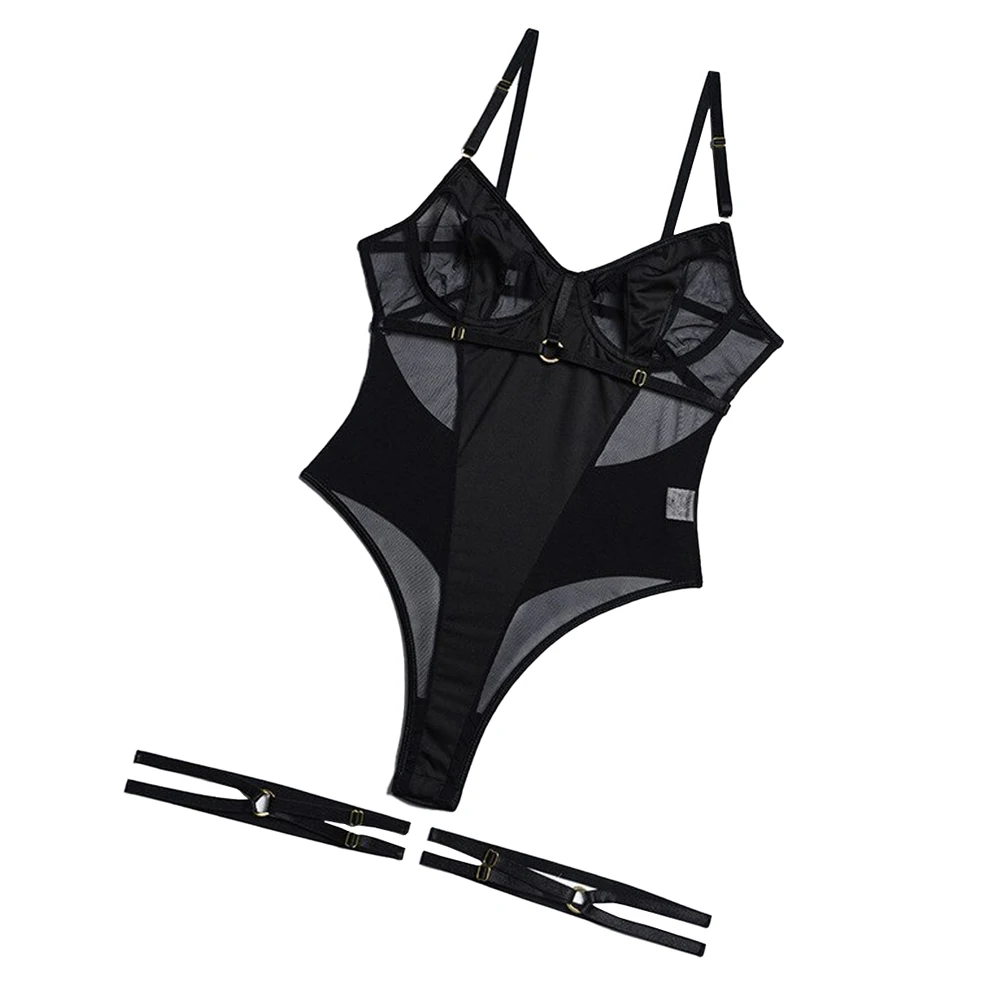 

Sexy Sensual Lace Bodysuit with Garters - 3PCS Set Eco-Friendly Packing