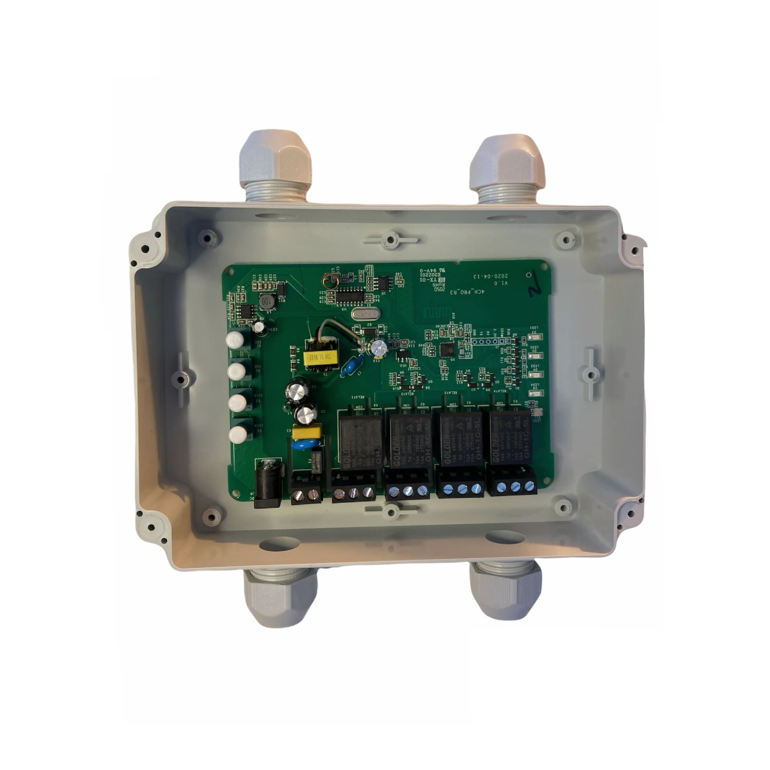 Caixa de cerco plástico para apple homekit sonof 4ch esp8266 relé ip67 projeto eletrônico cabo caso glândula iot google casa inteligente