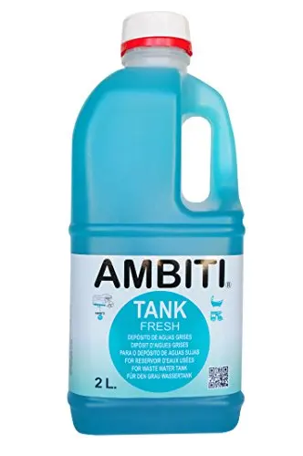 AMBITI TANK FRESH 2 L. Biodegradable additive for gray water tank, showers, sinks and drains.