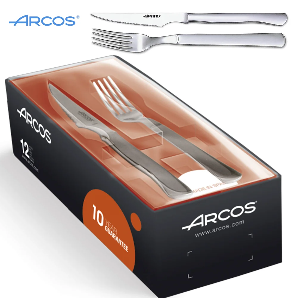 Cutlery Set arches | 6 cutlery saw knives and 6 Forks | 1 single piece | 12 PCs | 378100