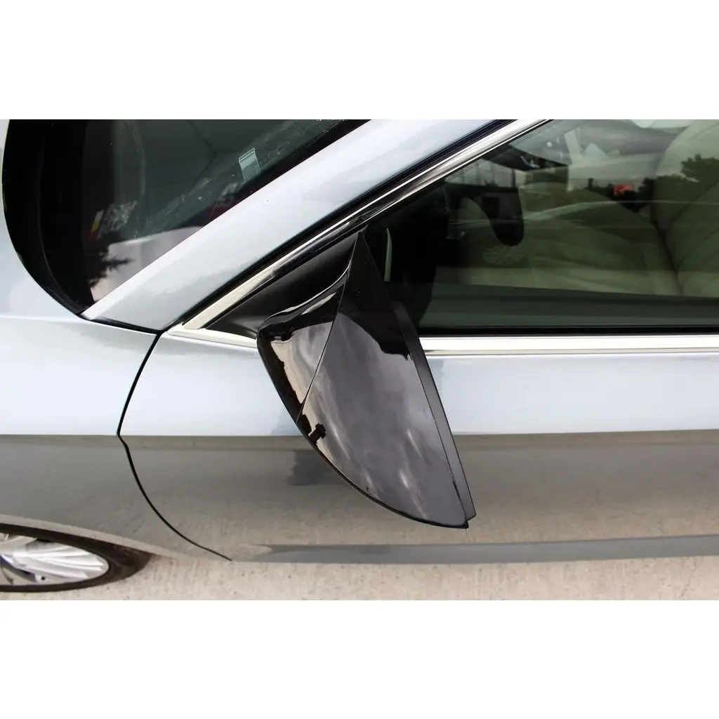 2 Pieces High Quality Plastic Bat Style Mirror Cover Glossy Black 2015-2016-2017-2018-2019-2020-2021 20-2021