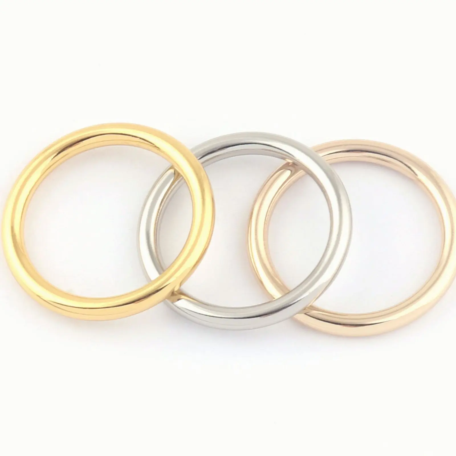 30mm Gold O Rings Welded Metal Loop Round Formed strap Ring Bag Holder Handbag Purse Bag clasp Making Hardware Supplies