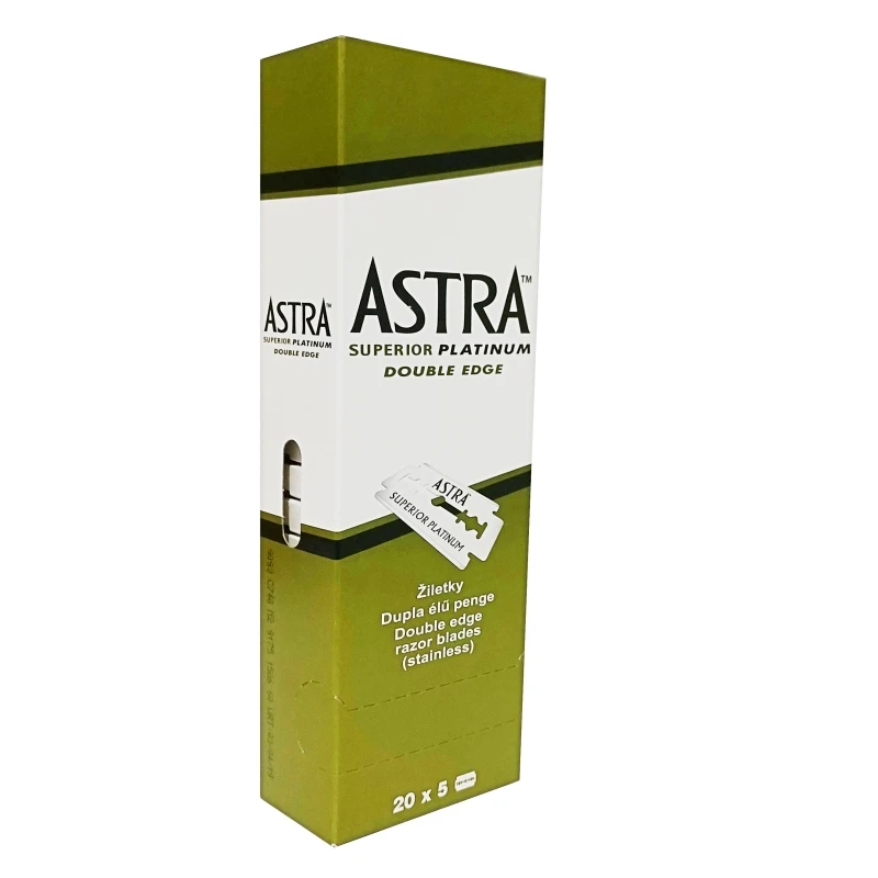 Astra Superior Platinum Double Edge Razor Blades 8 Pack/800 Pcs