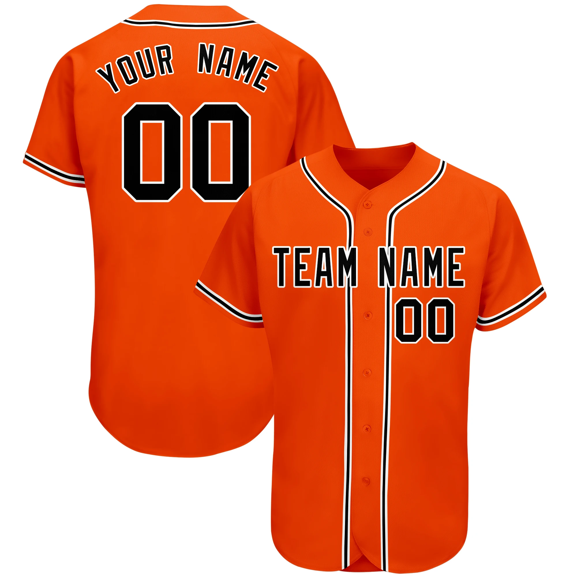 Custom Baseball Jersey Personalized Print Team Name/Numbers Make Your Own Button-down V-neck Shirts for Adults/Kids Outdoors