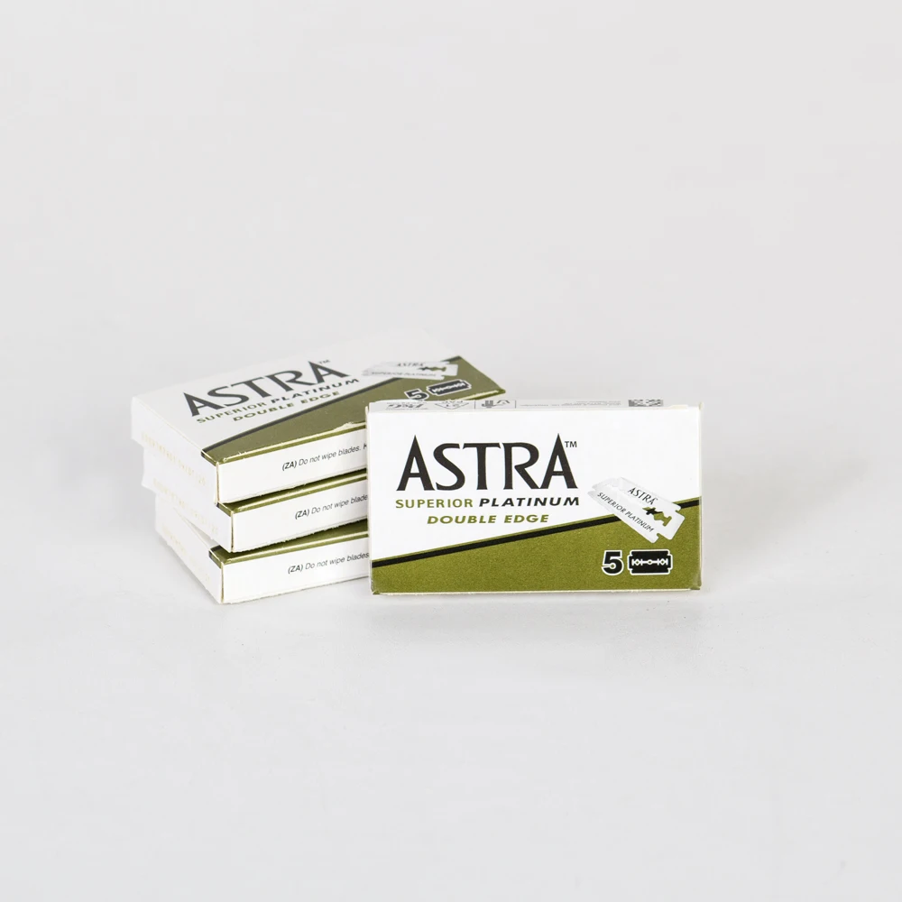 Astra 100 Pcs Double Edge Razor Voor Mannen Gezichtsverzorging Classic Rvs Glad Scheren