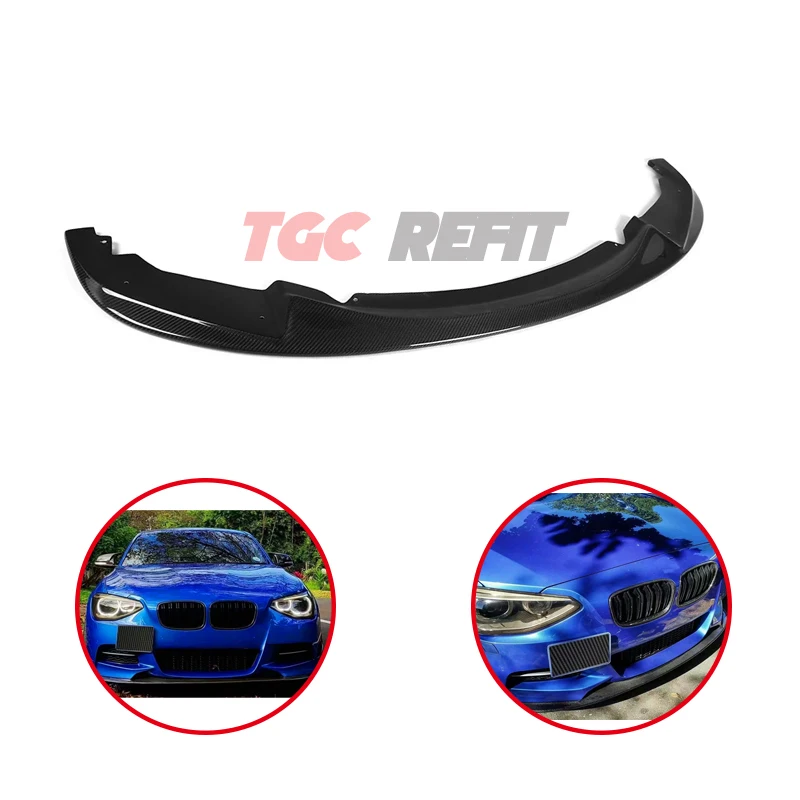 

For BMW 1 Series F20 M Sport Hatchback 2 Door M135i 2012 2014 Front Bumper Lip Spoiler Carbon Fiber