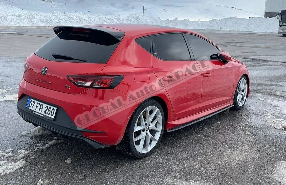 Para seat leon mk3 2012-2020 spoiler auto acessório universal spoilers carro para estilo do carro diffüser abas divisor preto