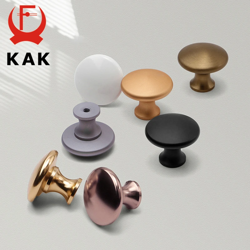 KAK Latest Popular Fashion Gold Cabinet Knobs and Handles 33mm Black Kitchen Cupboard Door Pulls Furniture Knob Door Hardware