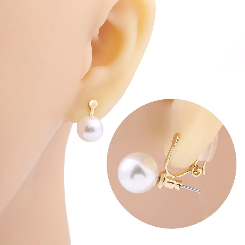 Réinitialisation d'oreille triangle pour femme, clip d'oreille invisible et indolore, artefact, convertisseur de boucle d'oreille à clip, 2/10 pièces