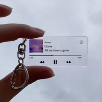 Personalized Spotify Keychain Clear Acrylic Scan Code Music Song Singer Name Album Cover Custom Keyring Women Men Photo Gifts