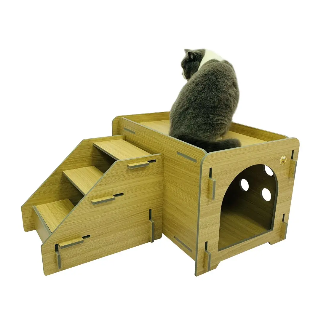 

New Design Cat Stairs And Villa Sets,Easy To Move And Disassemble Pet Furniture,Which Can Be Customized With PVC Or Wood