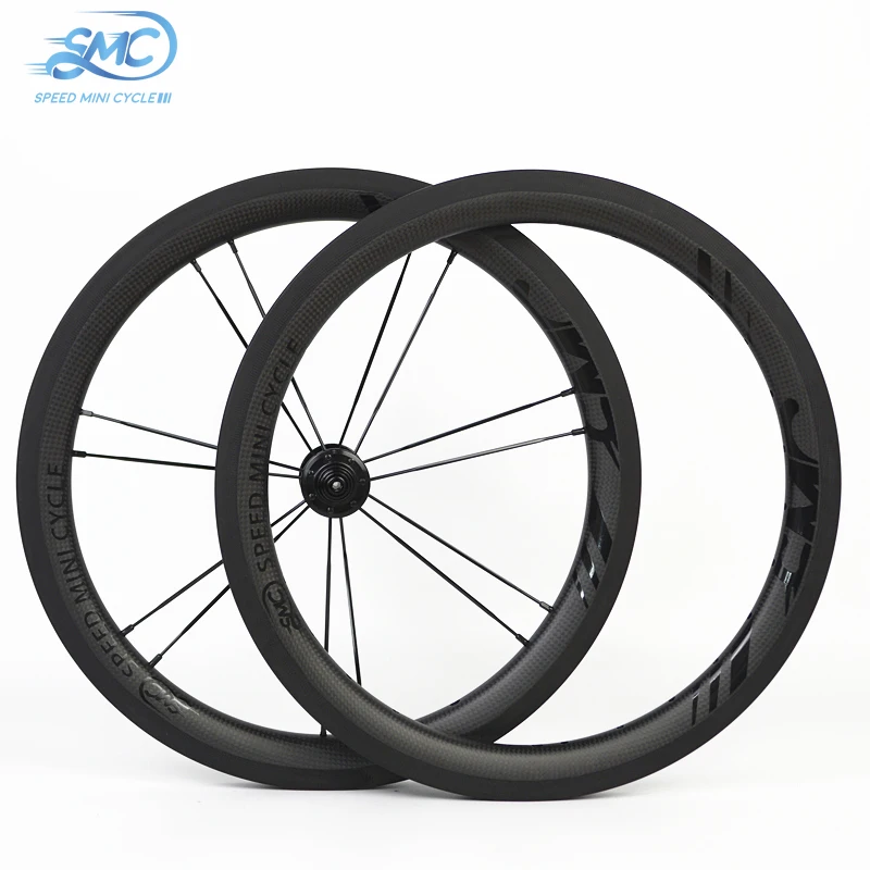 

SMCSPEEDMINICYCLE 16 inch 349 30MM Depth Carbon Wheels for Folding Bike 6-speed