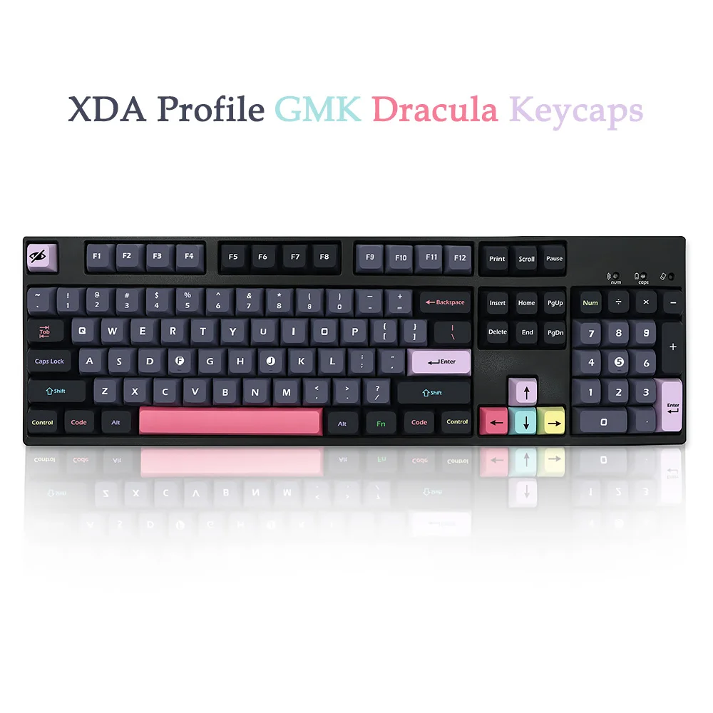 133 Keys GMK Dracula Keycaps XDA Profile PBT Dye Sublimation Mechanical Keyboard Keycap For MX Switch With 1.75U 2U Shift