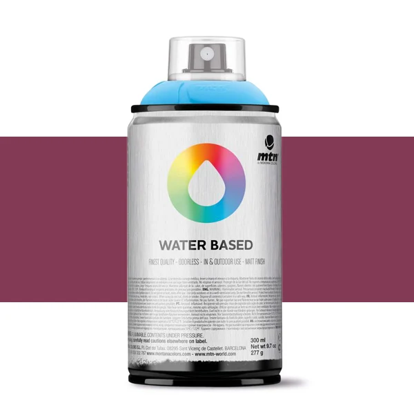 Spray paint brand MTN Water Based Color Red Violet Deep 300 ml Montana low pressure Little Ideal smell interior