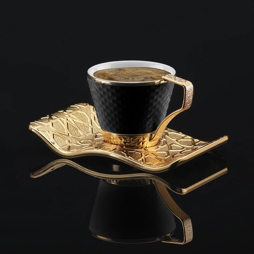 Seljuk Black Coffee Set - Gold Color