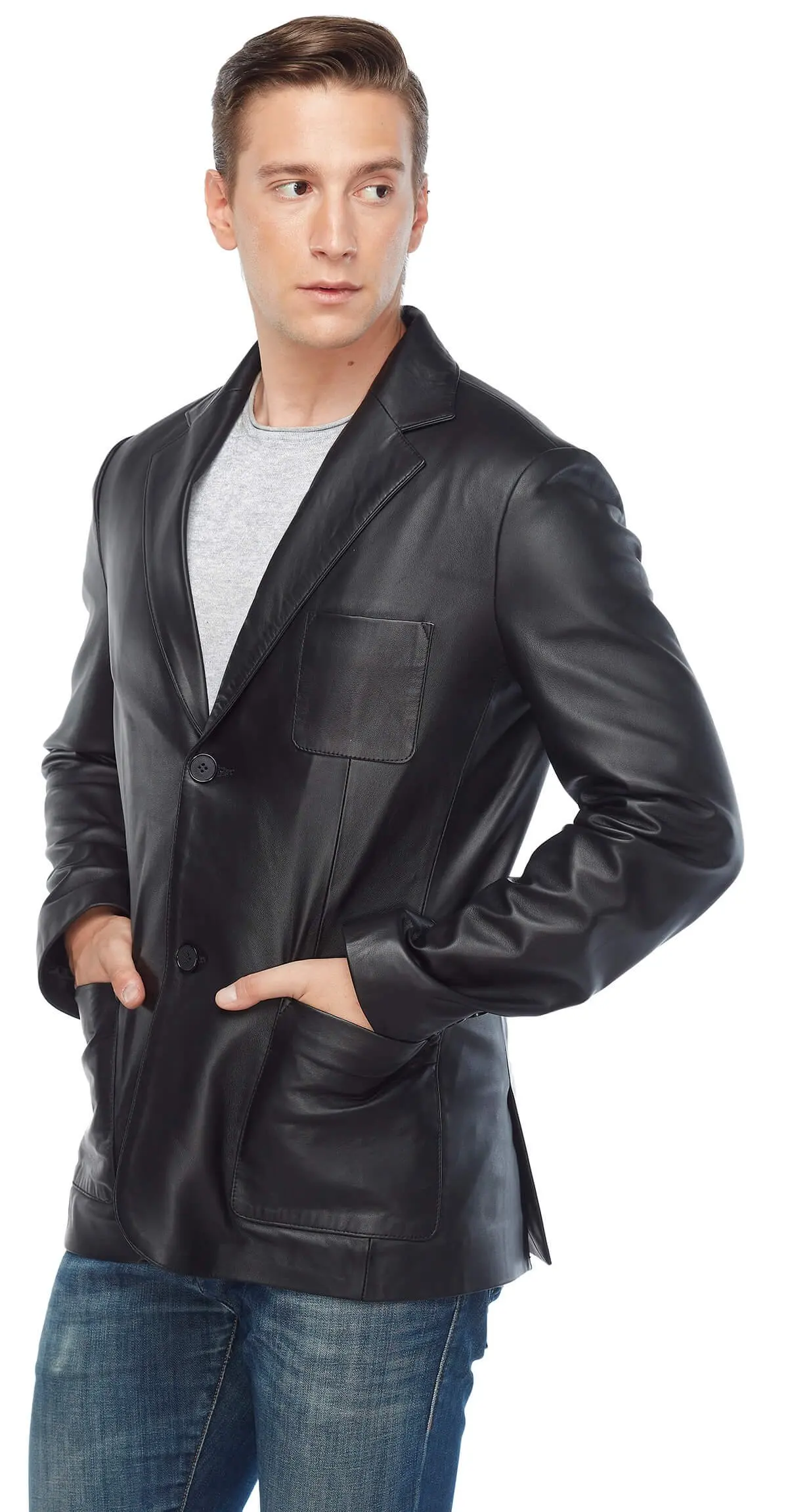 Morazzi Đen Áo Áo Khoác Da Ban Đầu Da Cừu Thu Đông 2022 Biker Slim Size Lớn VintageTürkiye