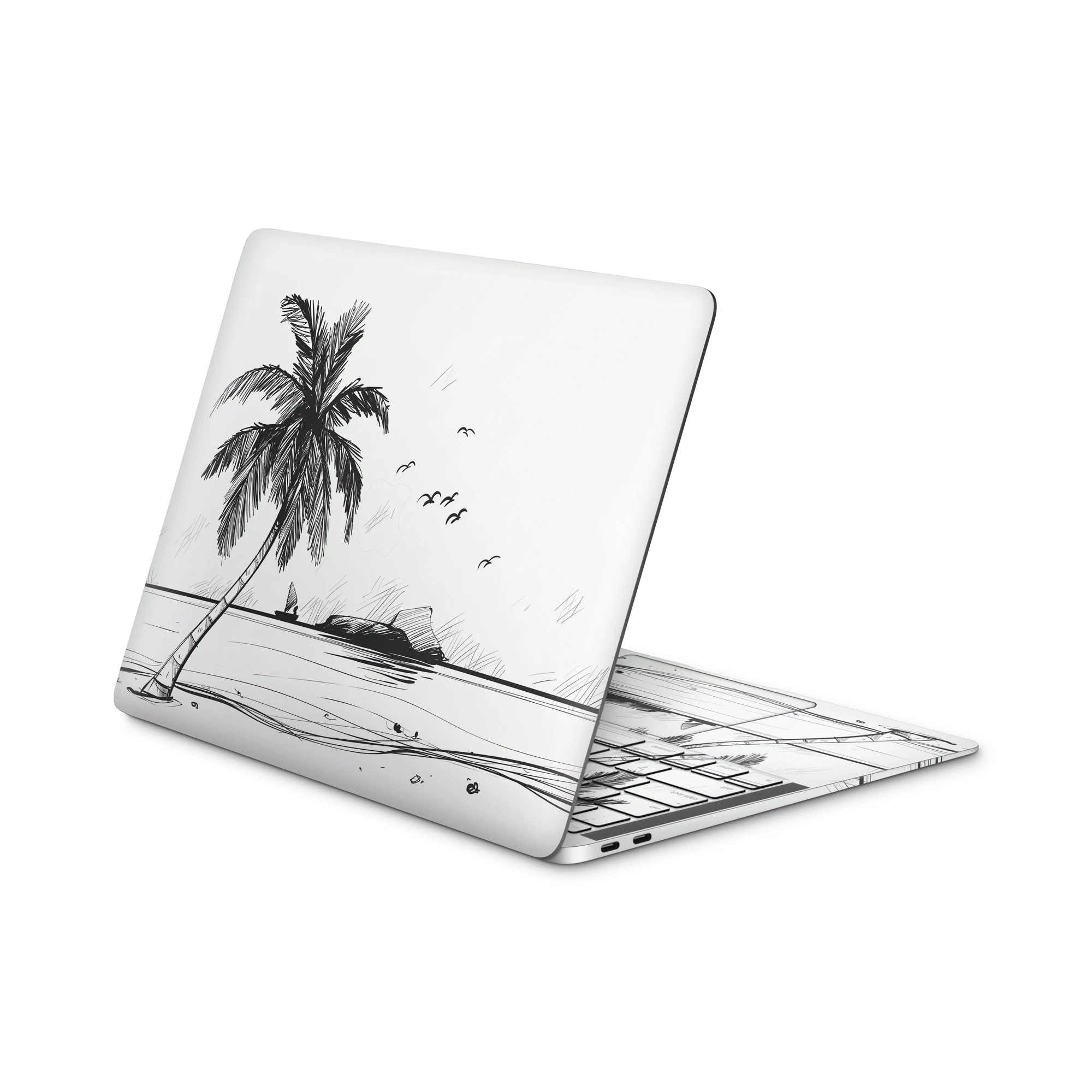 Sticker Master Beach Sketch Universal Sticker Laptop Vinyl Sticker Skin Cover For 10 12 13 14 15.4 15.6 16 17 19 