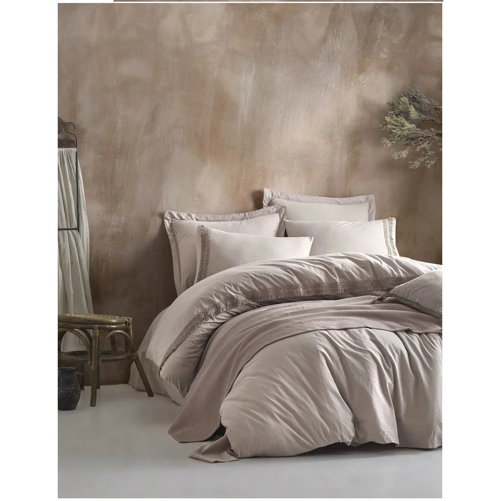 Cottonbox Naturel Pikeli Duvet cover set Double Personality Beige