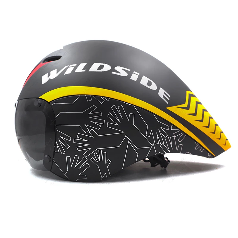 Tt Fietshelm Lens Bril Triatlon Tri Aero Racefiets Helm Tijdrit Race Fietshelm Mannen Casco Ciclismo Accessoires