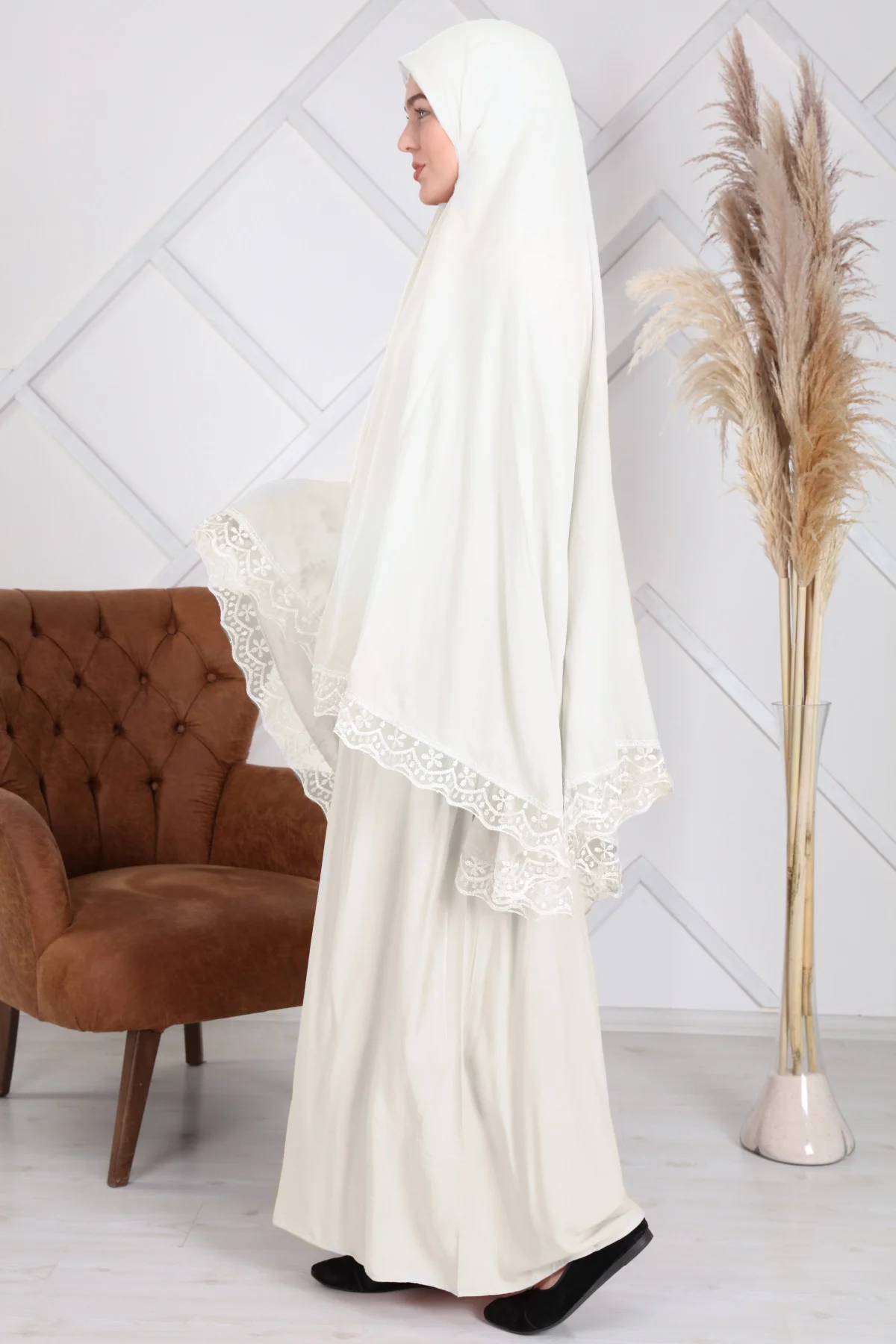 Muslim Full Cover Prayer Abaya Dress Islamic Traditional Cottony Turkey Female burka Thin Two 2 Piece Set Ramadan Luxury Fabric