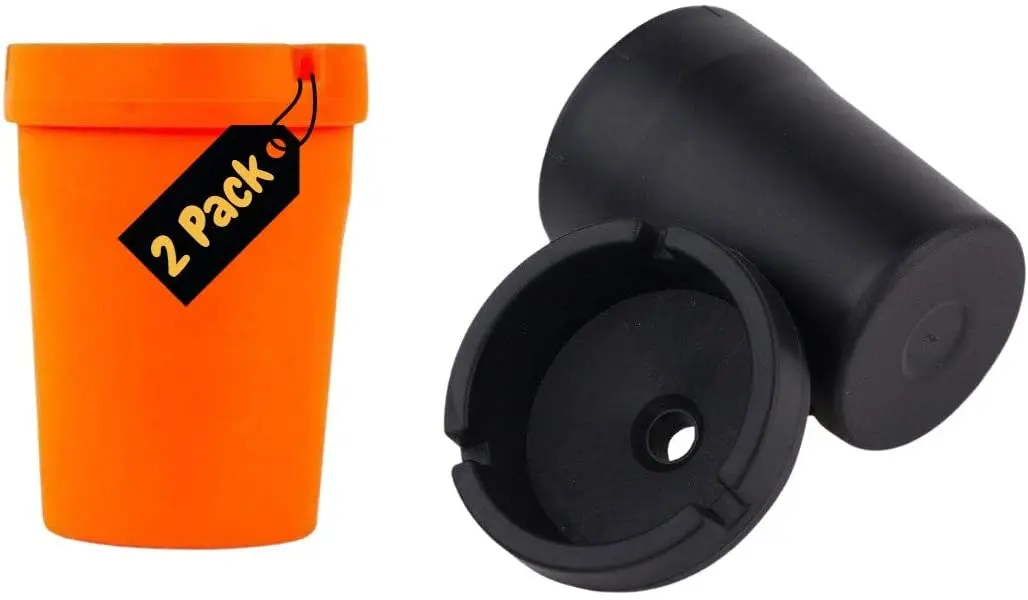 2 Pieces Plastic Car Ashtray, Ergonomic, Bucket Ashtray, Cup Holder, Extinguisher, Assorted Colors, Less Bad Smell