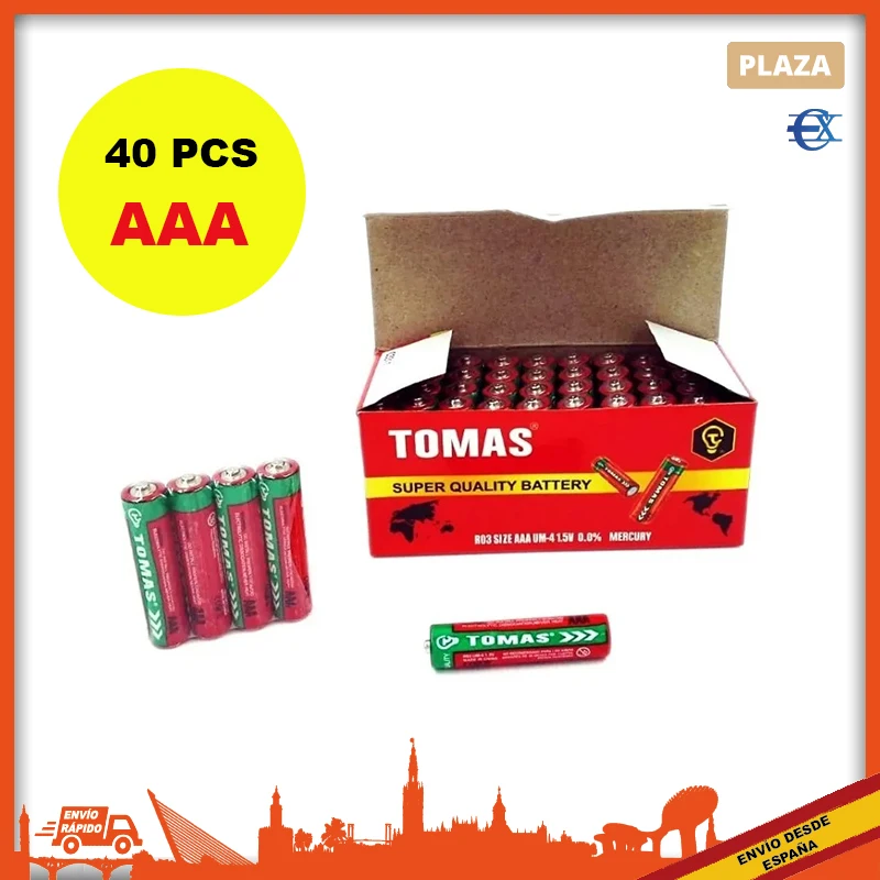 EUROXANTY®| AAA batteries | Pack 40 | AAA Battery | AAA Battery | Small batteries | AAA Battery | AAA batteries | Square Spain