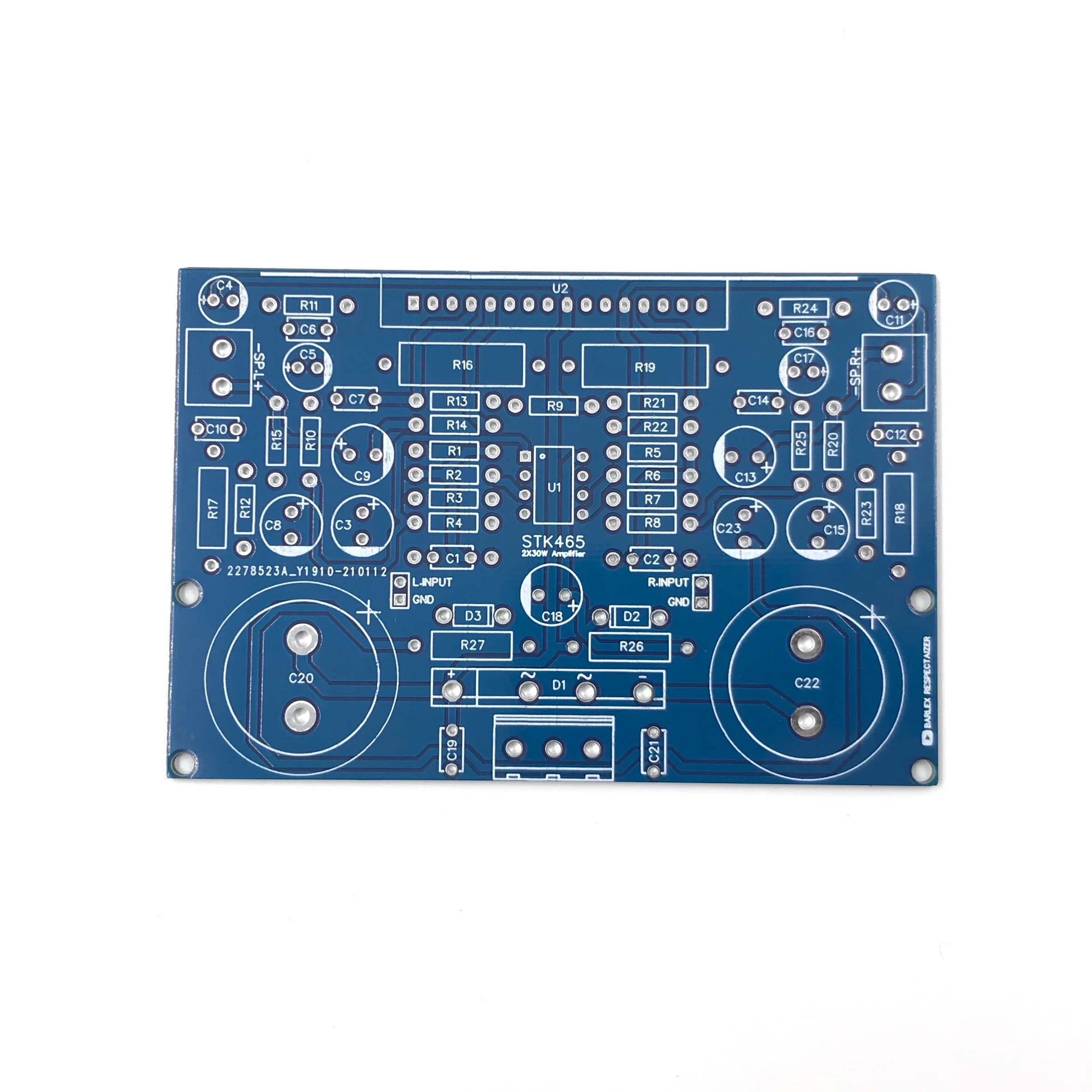 STK Amplifier STK465 Circuit Board PCB Stereo Sound Power Amp 2x30W Watt with Audio Preamplifier Preamp DIY