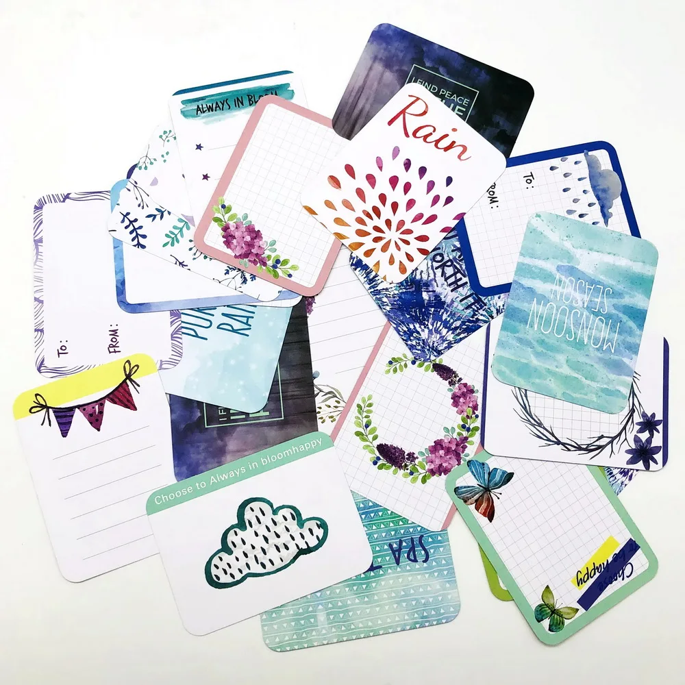 Kreatywna ścieżka karton dziennikarstwo karty dwustronny nadruk DIY rzemiosło Scrapbooking projekt Album Journal Card upiększeń