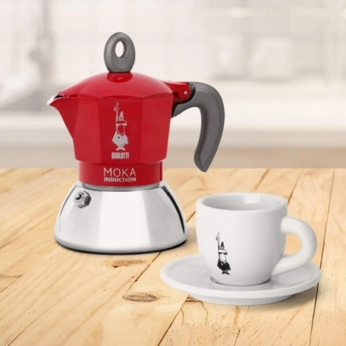 Bialetti Induction 2-6 Cup Moka Pot Coffee Maker, Original Bialetti Stovetop Kitchen Drip Stove Gas Best Delicious