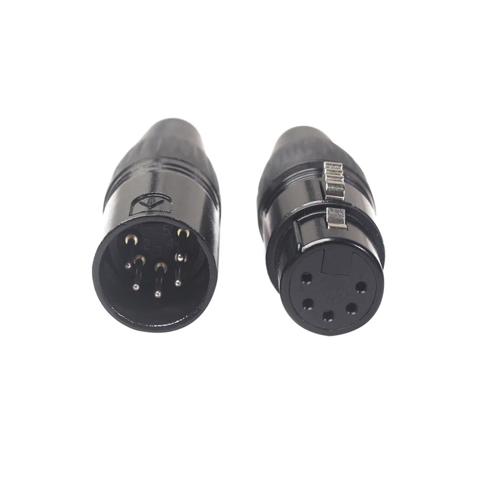 10 Pcs 5Pin Xlr Connector Man-vrouw Microfoon Verlengkabel Plug Audio Socket Mic Audio Connector Adapter Dmx Stage licht