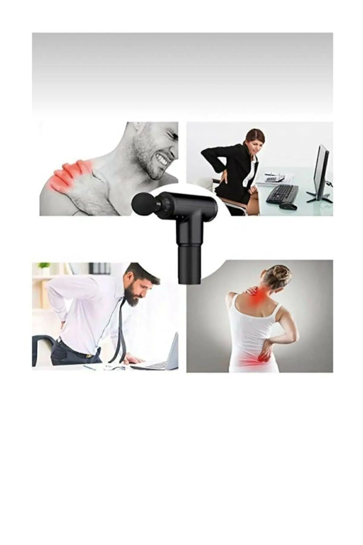 عالية التردد تدليك بندقية العضلات الاسترخاء الجسم الاسترخاء جهاز مساج كهربائي مع حقيبة المحمولة العلاج للياقة البدنية