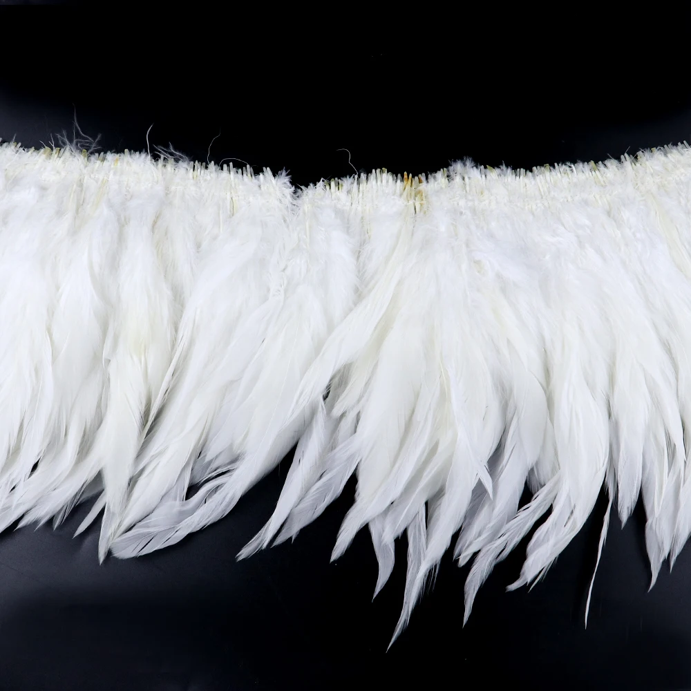 WCFeatherS 800-1000PCS Natural White Rooster Saddle Feathers Fly Tying Material DIY Jewelry Decorative Plume Wholesale