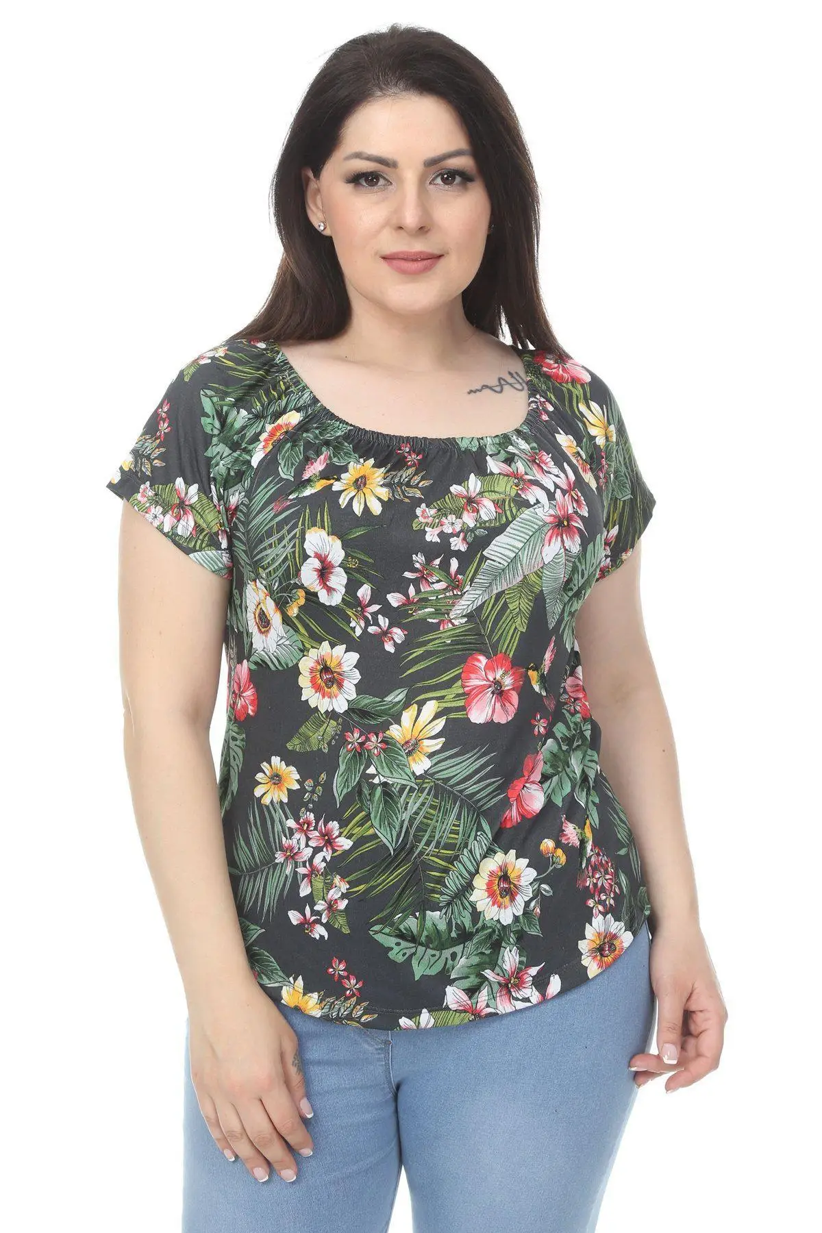 Hanezza大サイズ花bluz