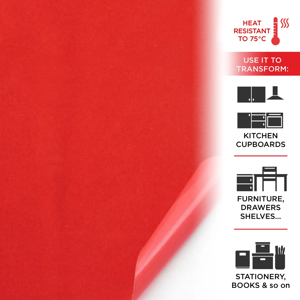 Alkor adhesive film for furniture velvet effect red 45 cm x 1 mt