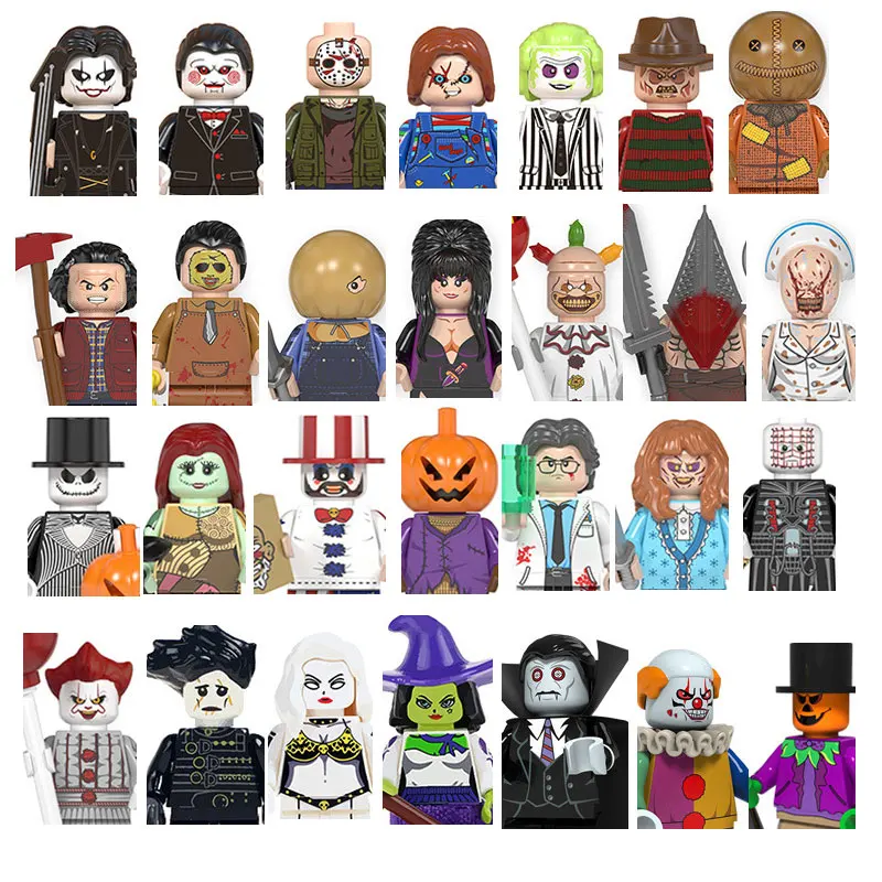 Halloween Horror Movie Series Building Blocks The Shining Silent Hill Bricks Jack Pyramid Head Action Figures  Kids Toys Gifts