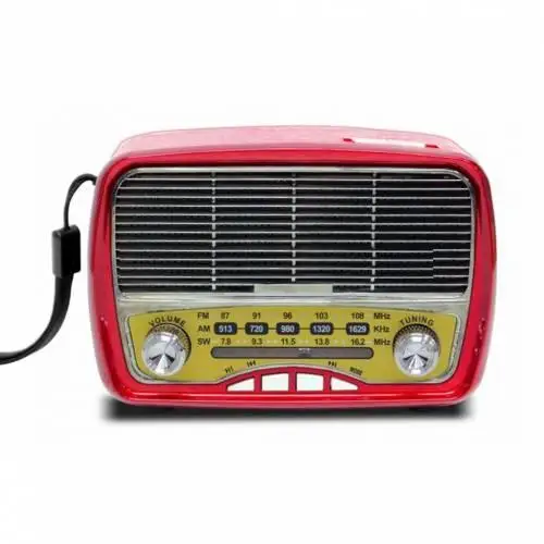 Meier M-165BT Nostalgic Retro Radio USB SD FM Bluetooth Red