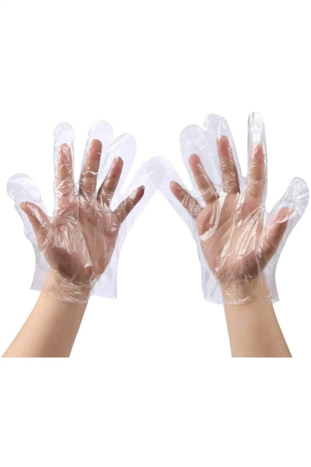 Transparent 100 Pieces Nylon Disposable One-off BBQ Cooking Gloves For Household Bathroom Sanitary Gloves for Cooking Cleaning