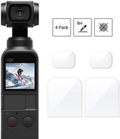 4 PACK Glass Screen Protector Tempered Foil Film Compatible for DJI Osmo Pocket/POCKET 2 Handheld Gimbal Camera