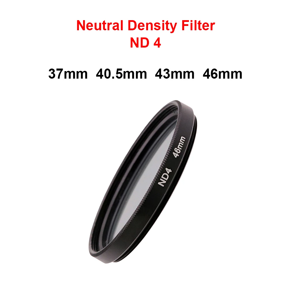 ND4 ND Filter Neutral Density Filter 37mm 40.5mm 43mm 46mm Universal