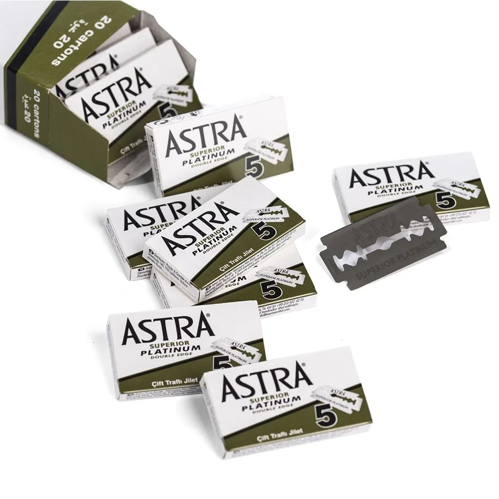 Astra-ダブルエッジステンレス鋼かみそり刃、最高のプラチナ、二重エッジ、安全、最高品質