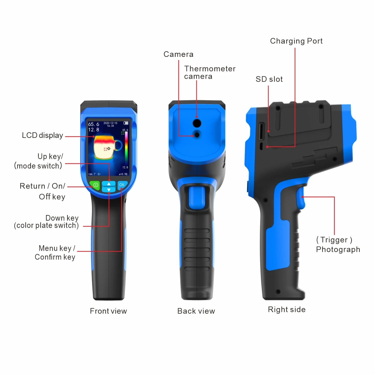 Noyafa – caméra d'imagerie thermique industrielle pour la réparation, NF-523 x 320 pixels, infrarouge, détection thermique domestique,-40 °C ~ 240 °C, 330