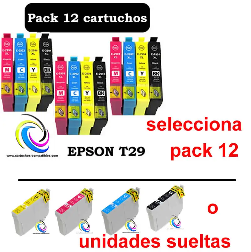 Compatible for Epson T29 Pack or units T2991 T2992 T2993 T2994 XP235 XP245 XP247 XP255 XP257 generic high quality